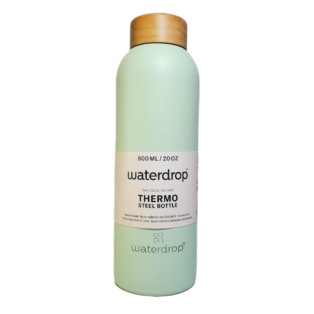 WATERDROP Thermo Steel Stainless Steel Bottle Robust Double-Walled Water Bottle